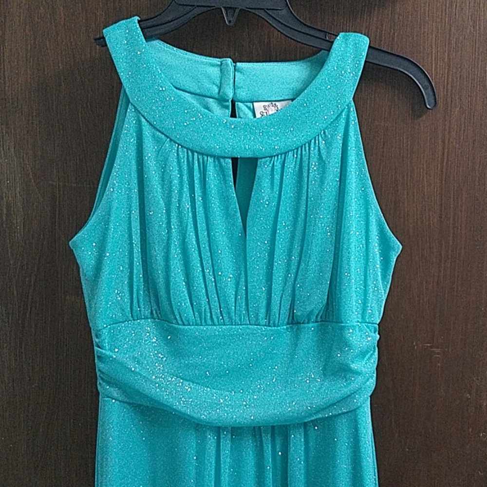 Ross teal glitter dress
